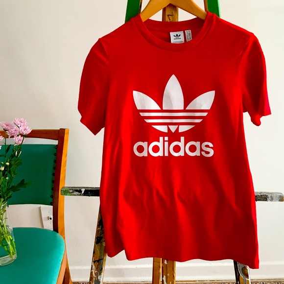 Engine Red stretch cotton Adidas Tee. Never worn! - Picture 1 of 3
